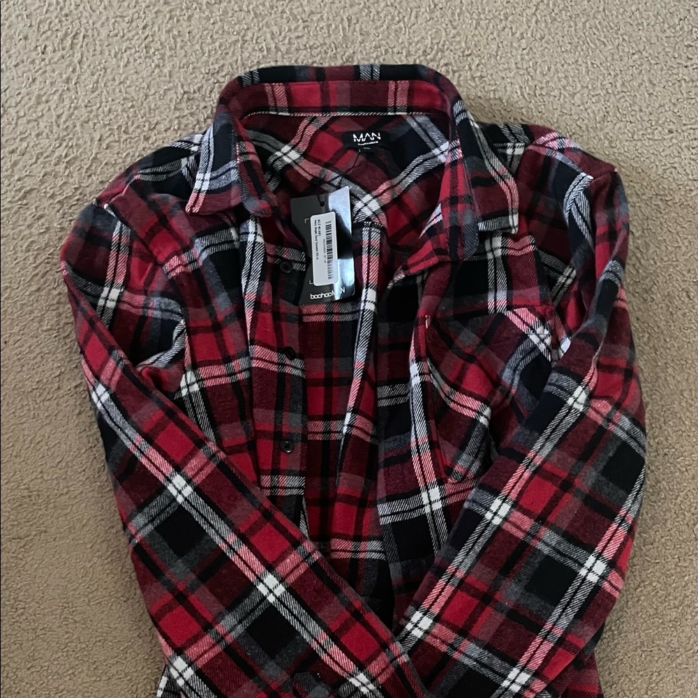 Mens Boohoo Flannel